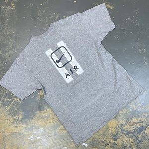 Nike Air Vintage Tee Shirt Grey Large White Tag Made in Mexico
